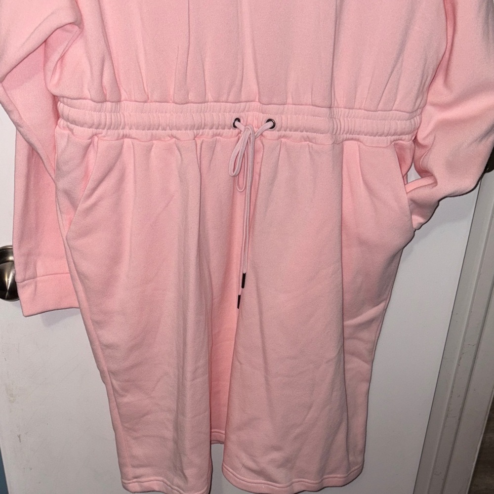 NWT 1XL Torrid Pink Long-Sleeve Hoodie Dress- AS IS - Picture 5 of 11